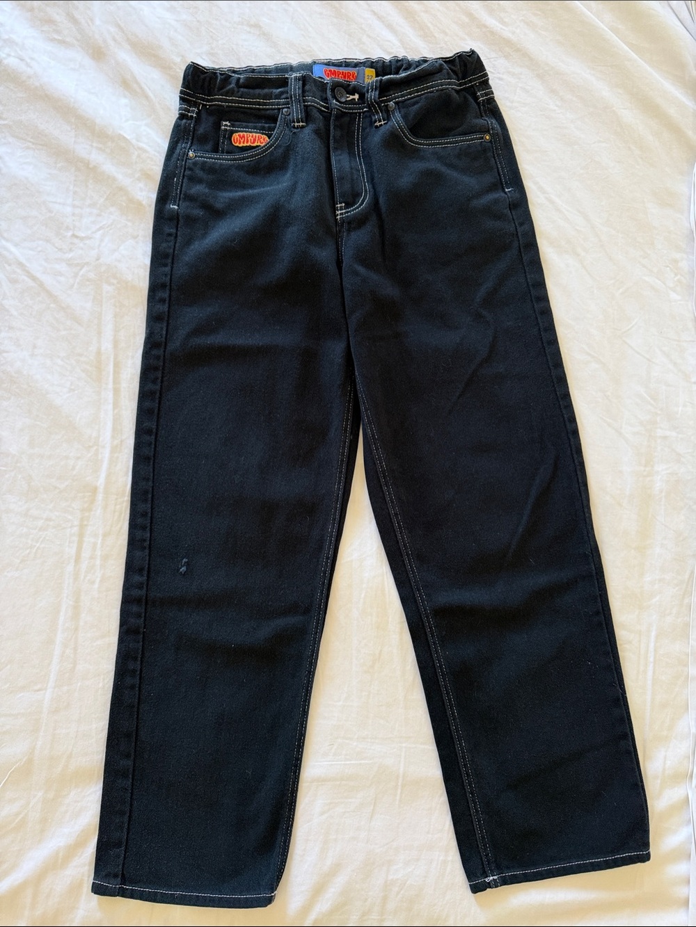 Empyre Boys Black Loose Fit Jeans with Elastic Waist